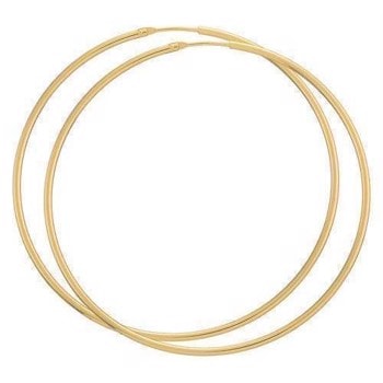 BNH Dame blanke 8 kt rødguld Øre creoler, Ø 57 mm x 1,5 mm